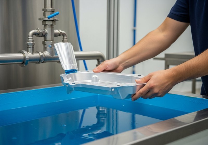 Aluminium anodisatie proces in professionele werkplaats