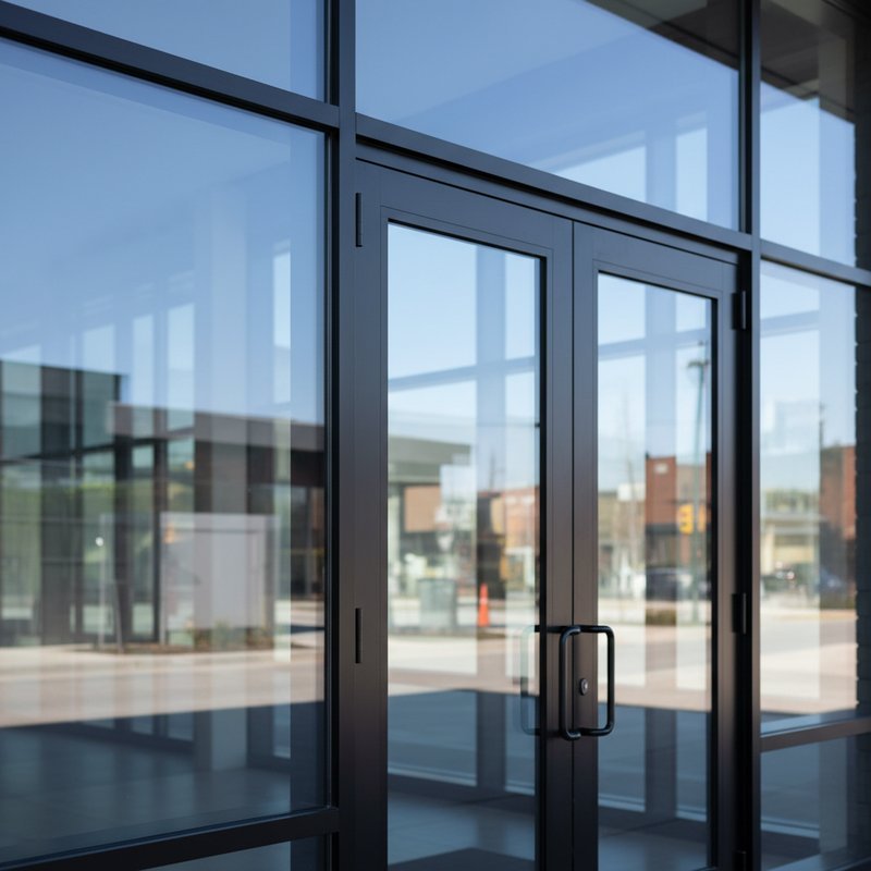 Geanodiseerde aluminium kozijnen en deurkaders in moderne architectuur