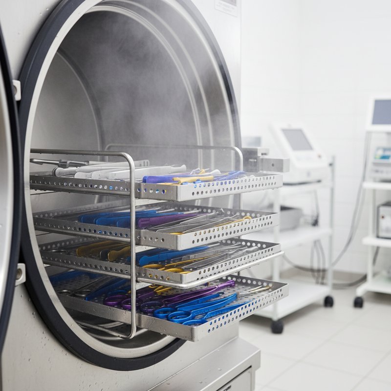 Medische sterilisatie autoclave met geanodiseerde instrumenten