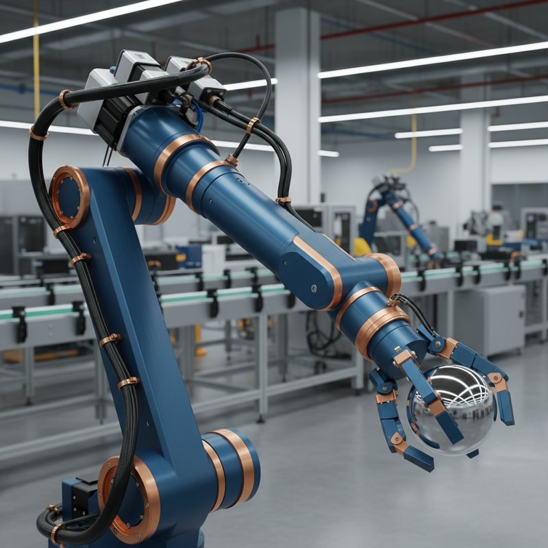 Industriële robotarm met geanodiseerde aluminium componenten