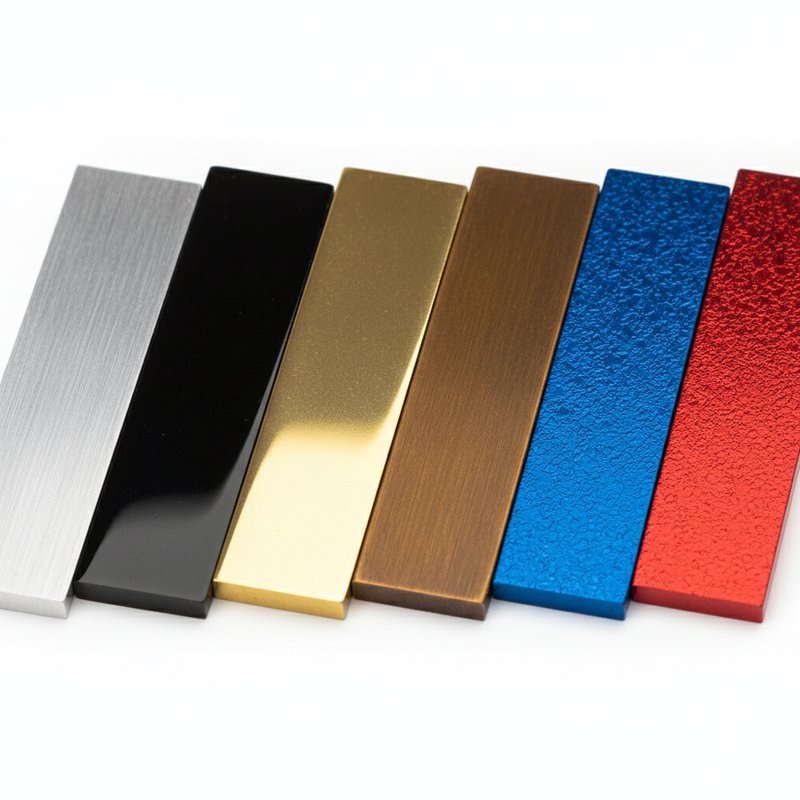 Anodiseren kleuren en afwerkingen variatie voorbeelden