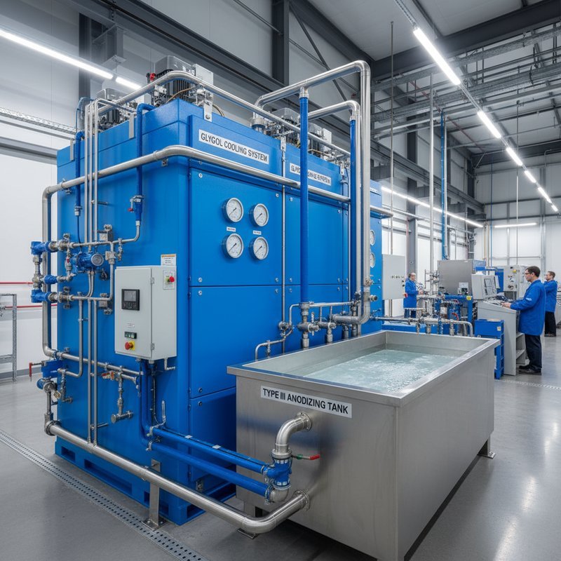 Koelsysteem voor Type III hardcoat anodiseren bij lage temperatuur