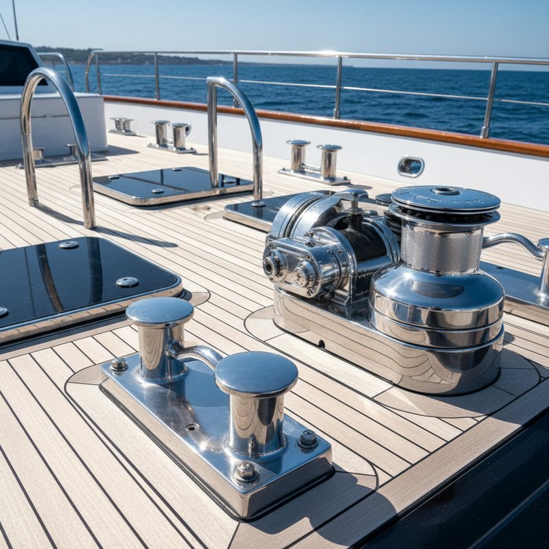 Geanodiseerde aluminium yacht hardware en dekbeslag bestand tegen zout zeewater