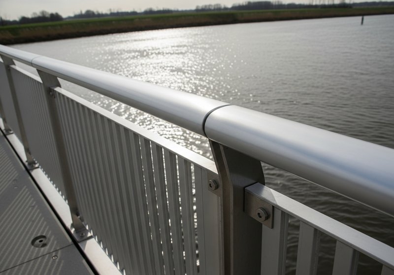 Geanodiseerd aluminium constructie nabij de Waal in Nijmegen