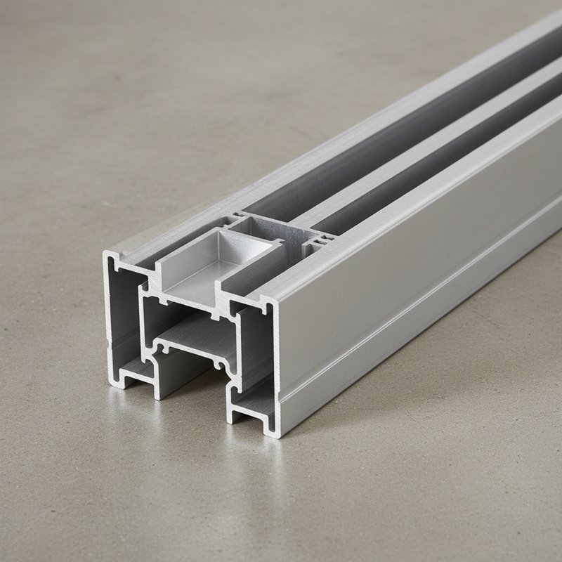 Zilver geanodiseerd aluminium profiel met natuurlijke metallic afwerking