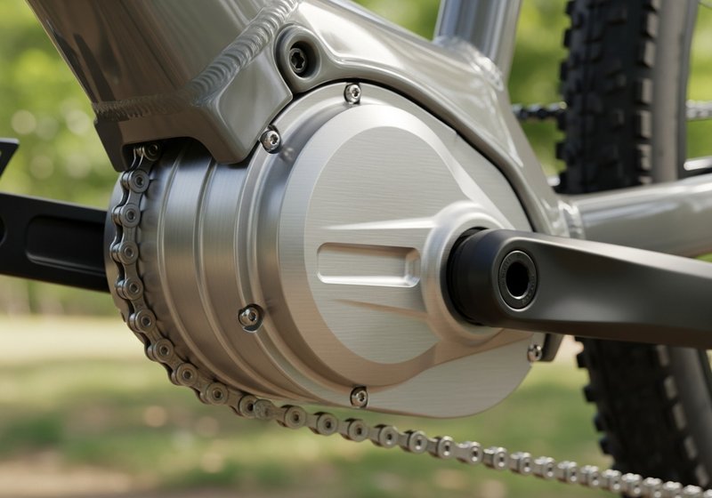E-bike motor met geanodiseerde aluminium behuizing
