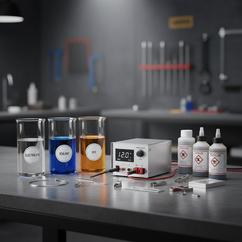 Anodiseren kit met voeding en chemicaliën