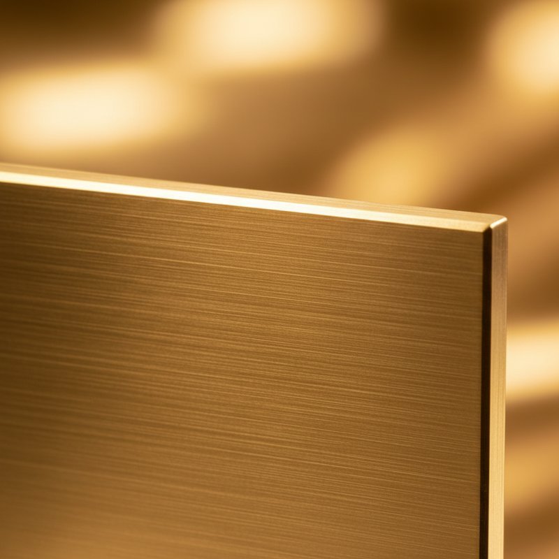 Goudkleurig geanodiseerd aluminium met luxe warme glans