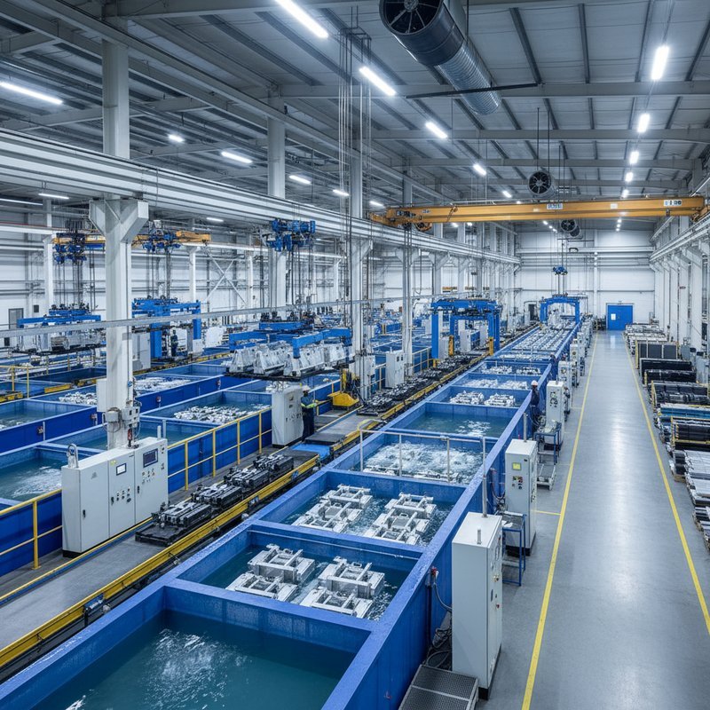 Industriële anodiseerproductie lijn voor kostenefficiënte behandeling