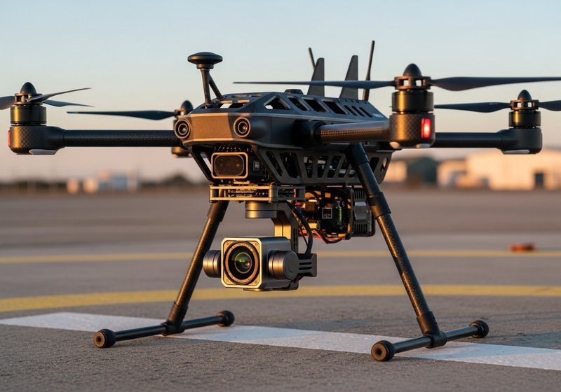 Professionele drone met geanodiseerde aluminium behuizing
