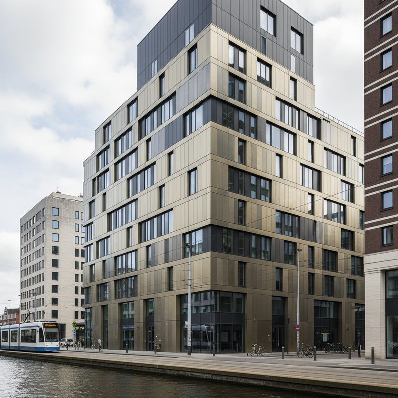 Rotterdam moderne architectuur met geanodiseerde aluminium gevelpanelen
