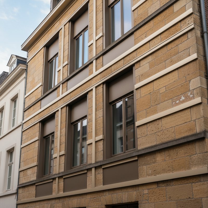 Geanodiseerde aluminium kozijnen passend bij historische Maastrichtse gevels